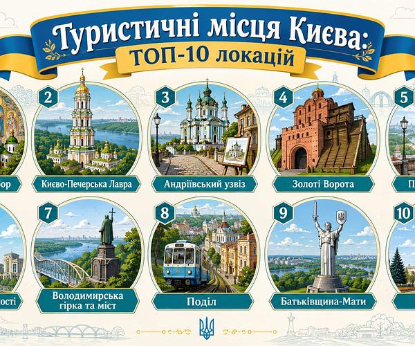Туристичні місця Києва: ТОП-10 локацій, які має відвідати кожен